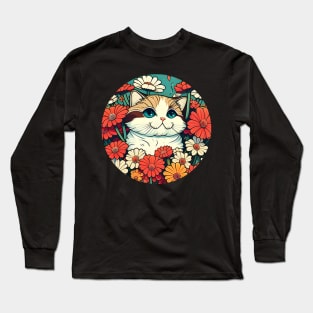 Floral kitty - Cat Filled With Flowers Cat Lover Long Sleeve T-Shirt